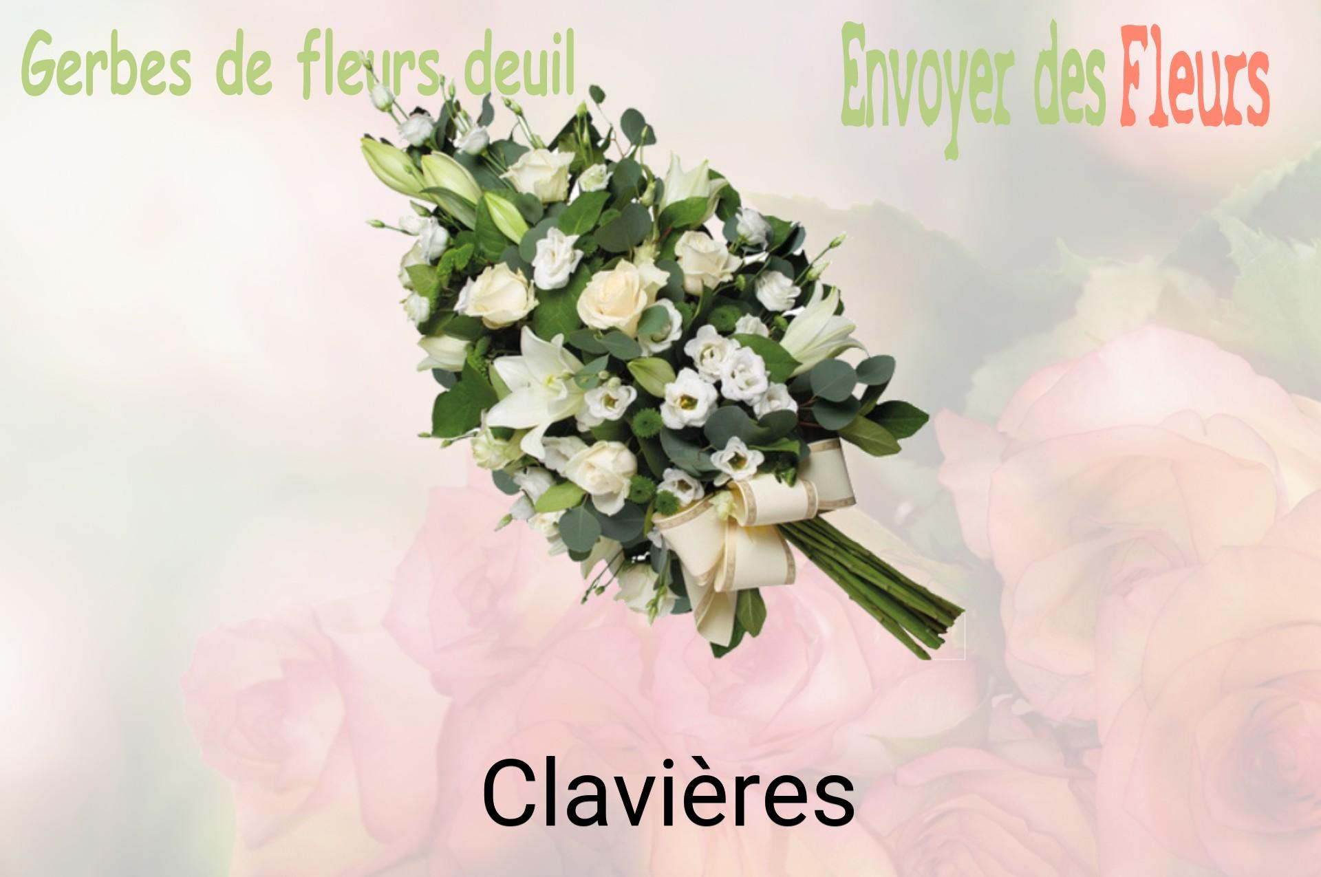 Gerbe de fleurs de deuil livrée à Clavières